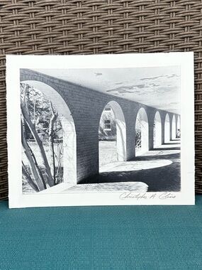 Signed Christopher A Cline Architectural Archway Photography Black & White 11x9”